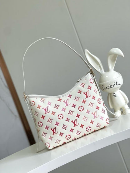 Alma Red Printed Leather Shoulder Bag