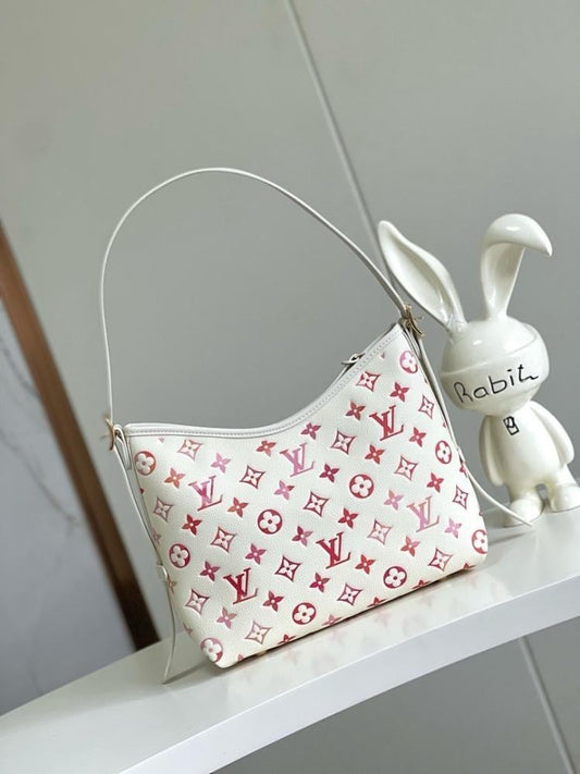 Alma Red Printed Leather Shoulder Bag