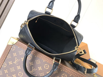 Monogram Leather Top Handle Bag
