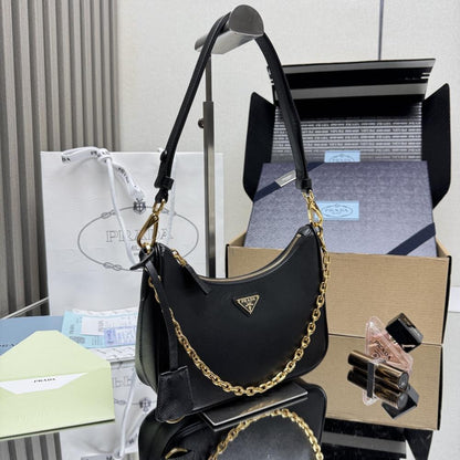 Saffiano Leather Hobo Bag