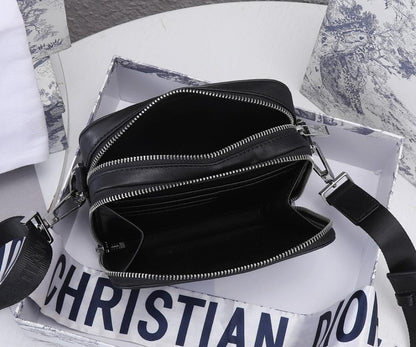 Classic Modern Black Printed Leather Shoulder Bag
