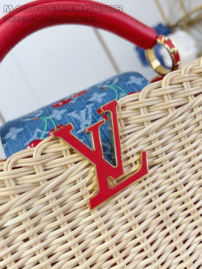 Woven Top Handle Bag