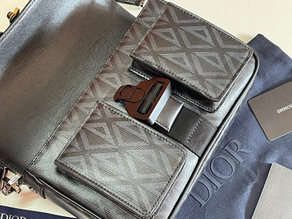 Italian-Inspired Luxury Grey Leather Shoulder Bag