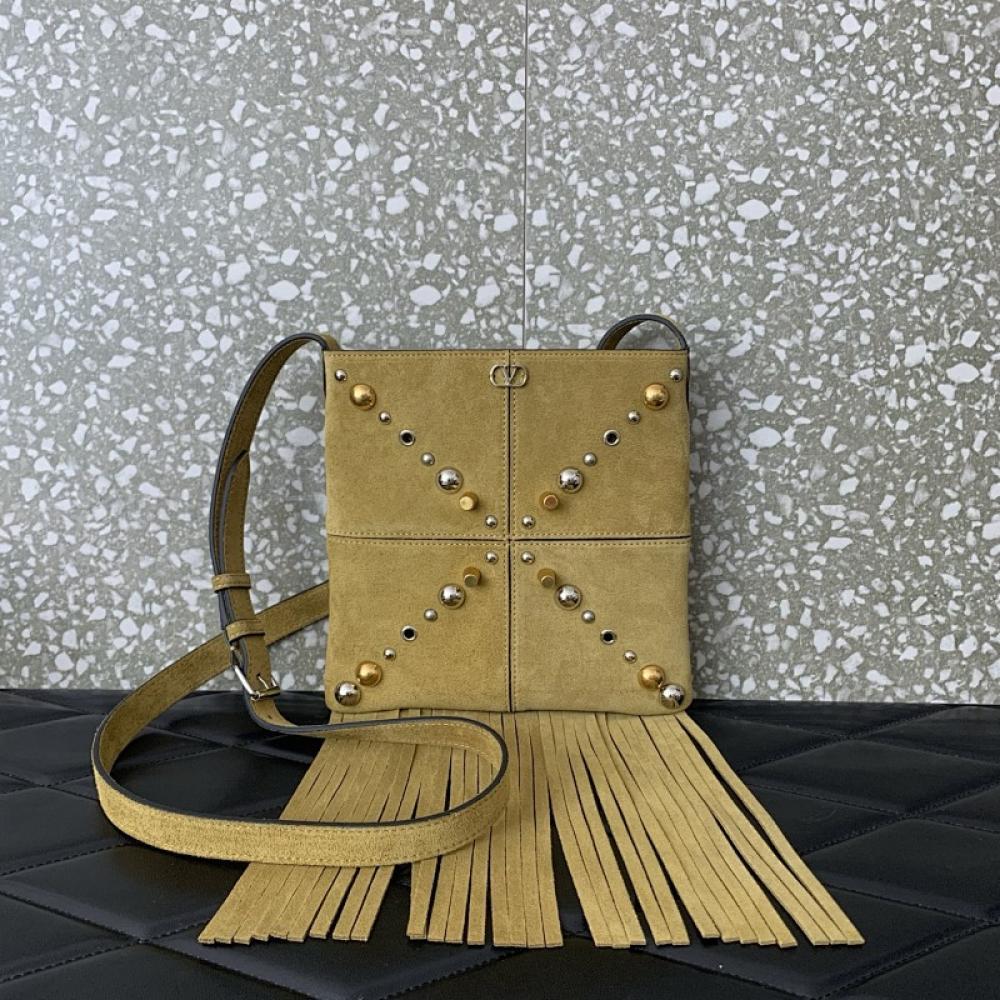 Studded Leather Shoulder Bag