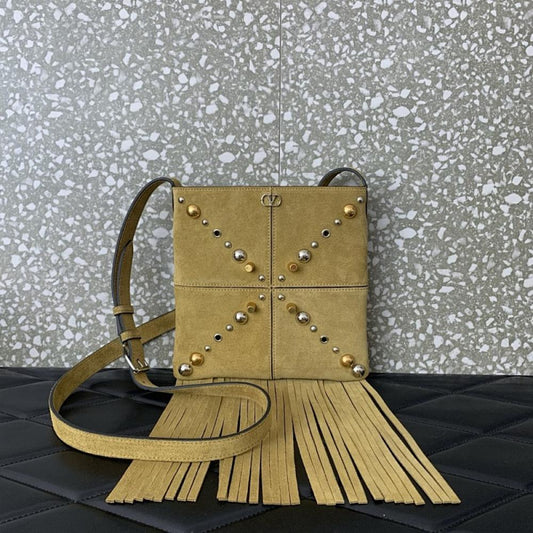Studded Leather Shoulder Bag
