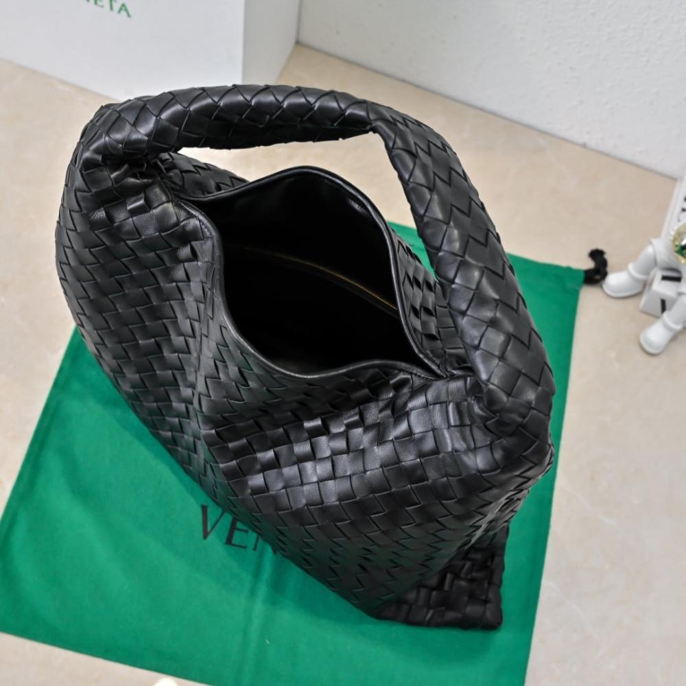 Woven Leather Top Handle Bag