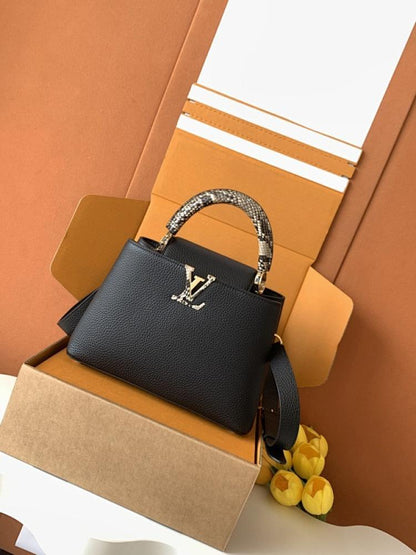 Calfskin Top Handle Bag