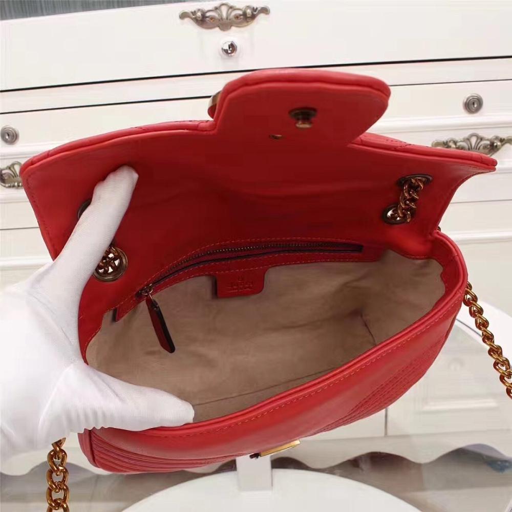 GG Marmont Quilted Lambskin Shoulder Bag