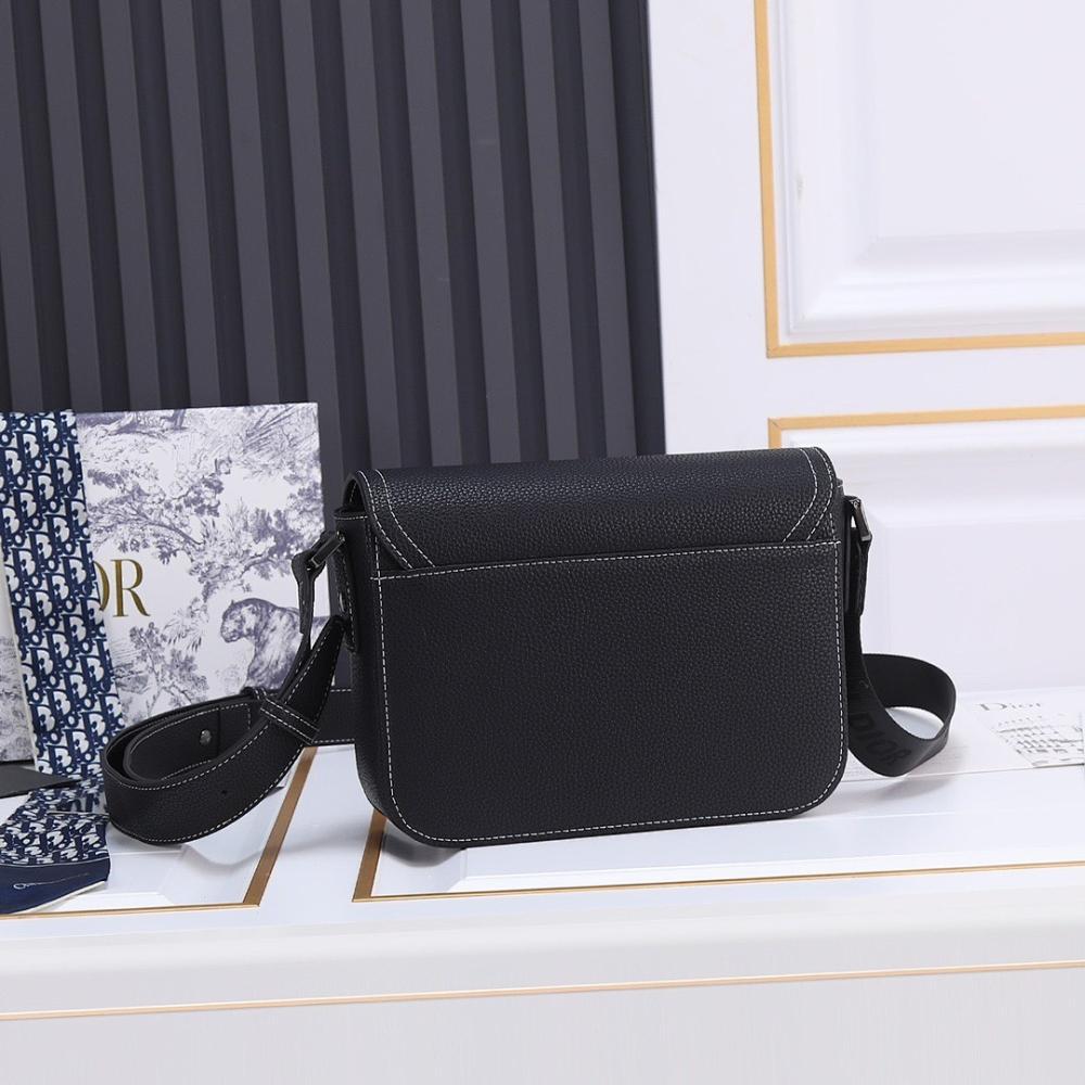 Modern Italian-Inspired Black Printed Calfskin Shoulder Bag