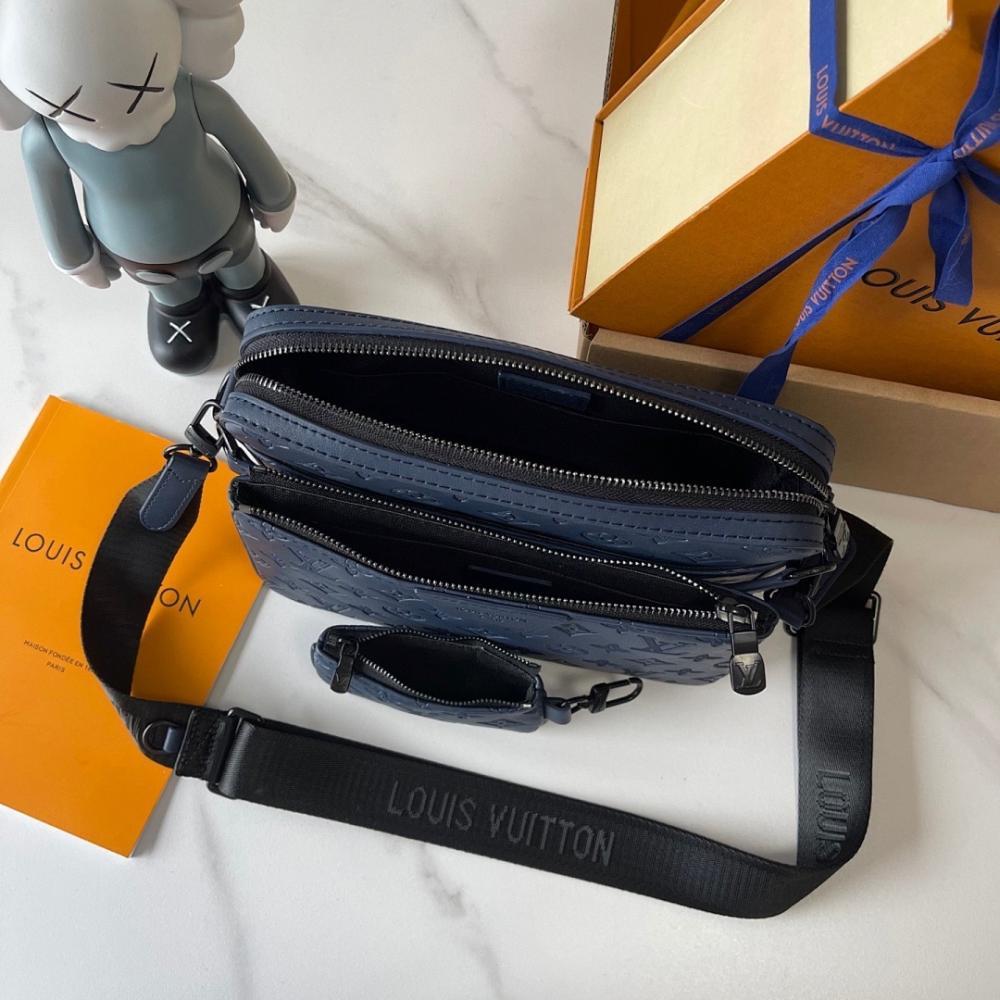 Classic Refined Monogram Calfskin Shoulder Bag