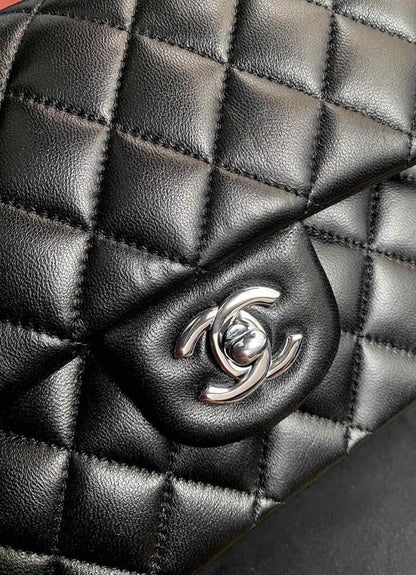 Lambskin Top Handle Bag
