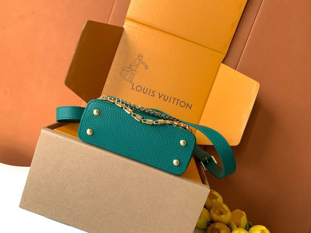 Capucines Gold Top Handle Bag