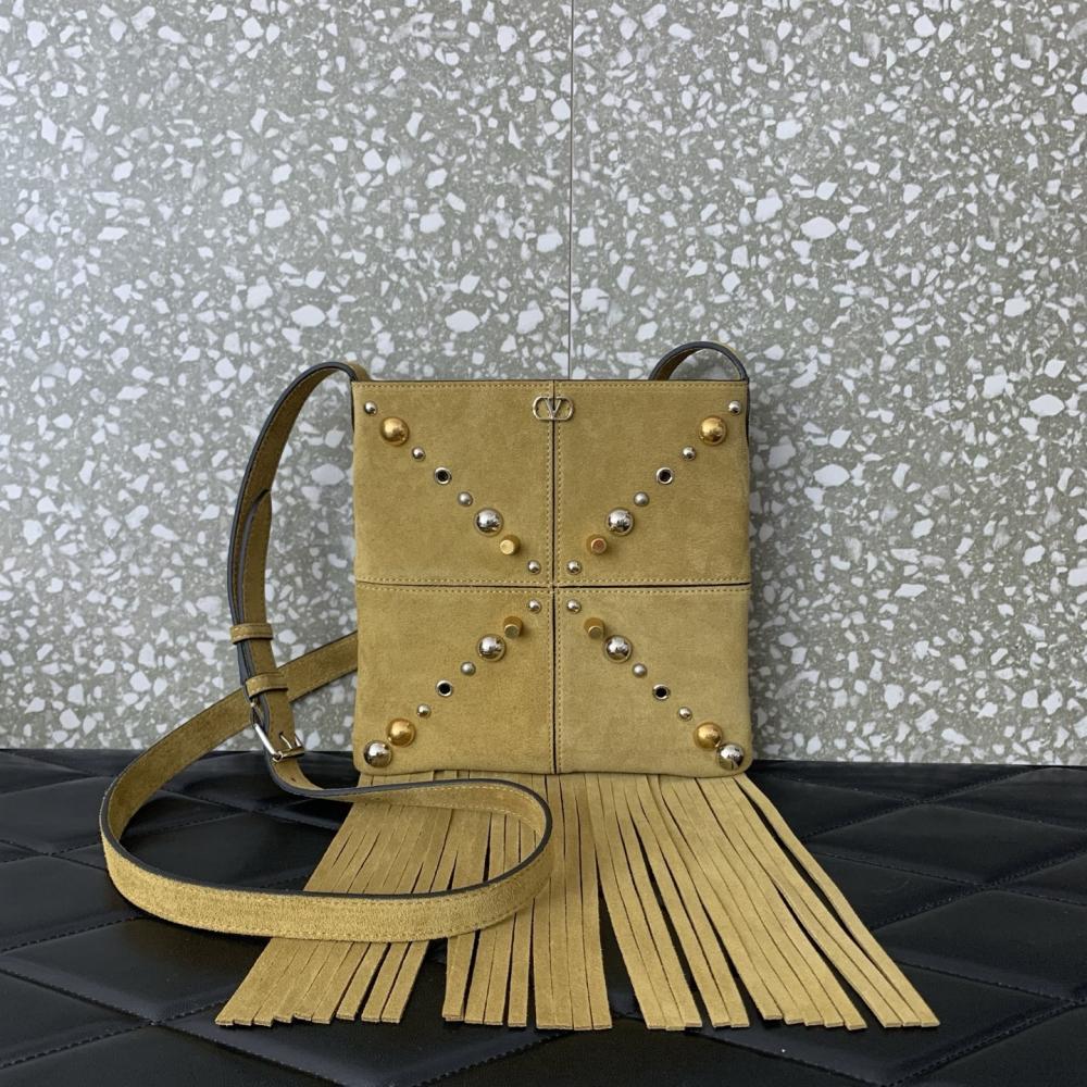 Studded Leather Shoulder Bag