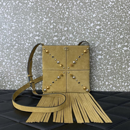 Studded Leather Shoulder Bag