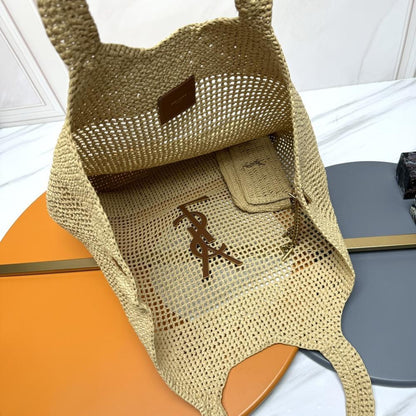 Woven Straw Tote Bag