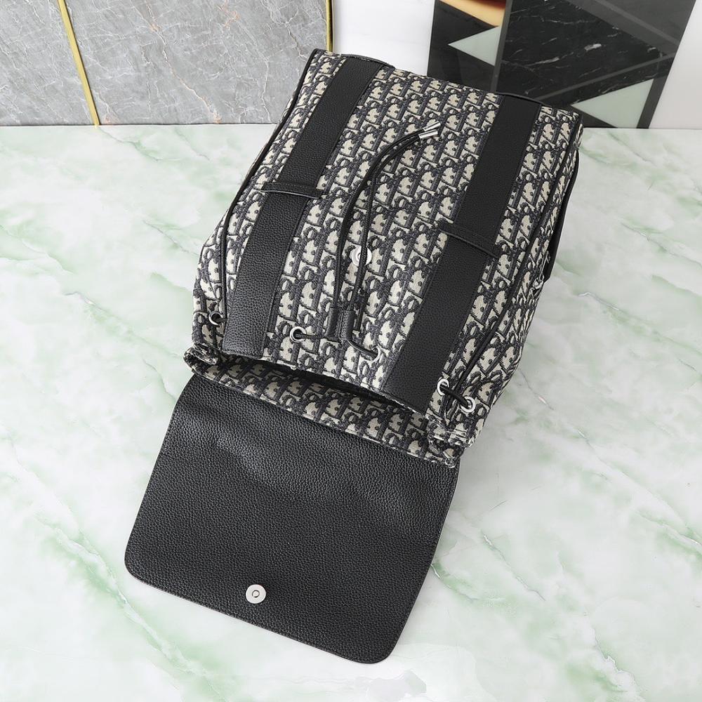 Modern Elegant Black Leather Backpack