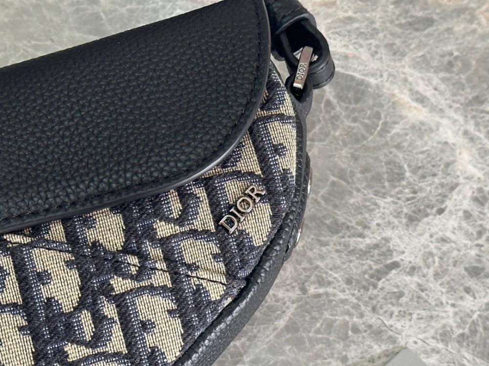 Modern Premium Black Printed Calfskin Shoulder Bag