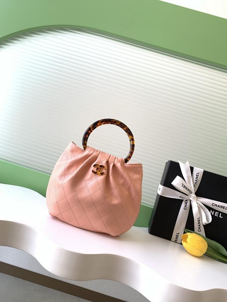 Quilted Lambskin Top Handle Bag