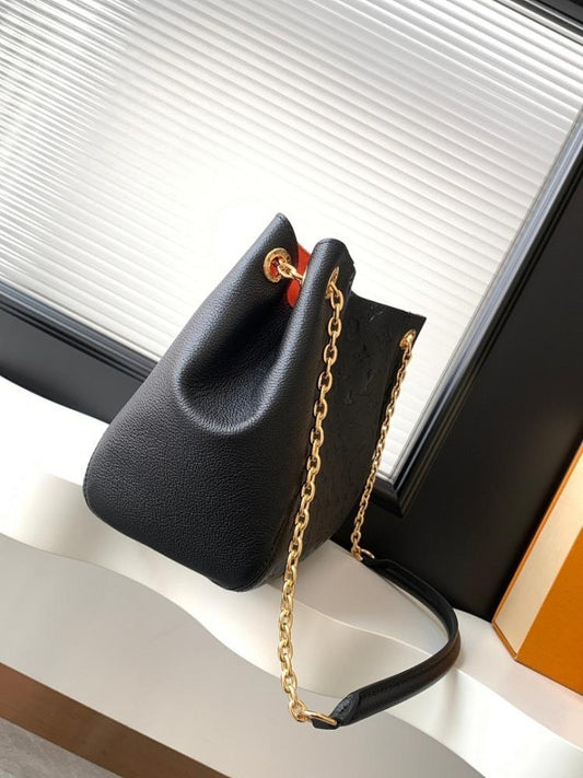 Modern Italian-Inspired Monogram Leather Shoulder Bag