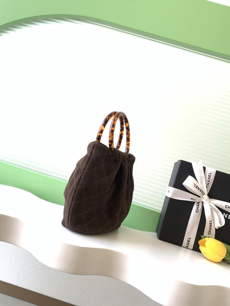 Suede Top Handle Bag