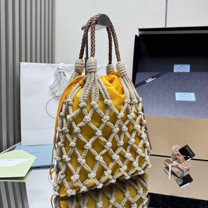 Woven Leather Shoulder Bag