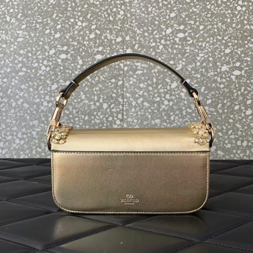 Crystal-Embellished Shoulder Bag