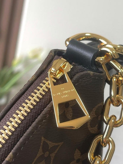 Classic Luxury Monogram Leather Shoulder Bag – Limited Edition