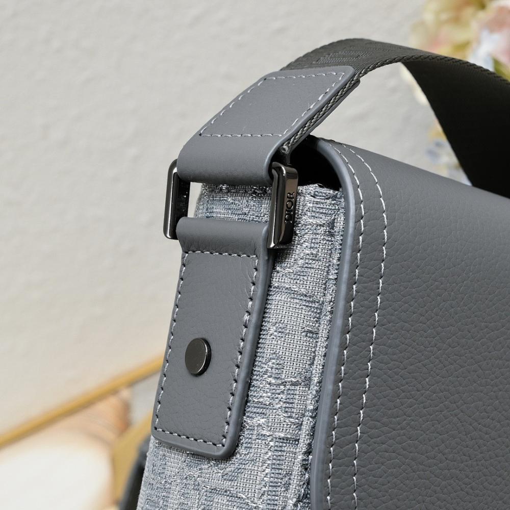 Saddle Black Printed Calfskin Shoulder Bag