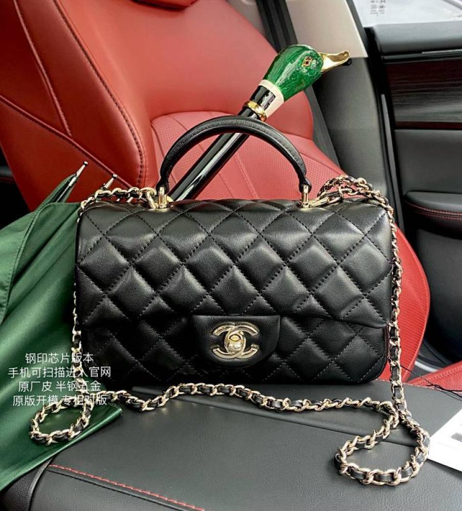 Leather Top Handle Bag