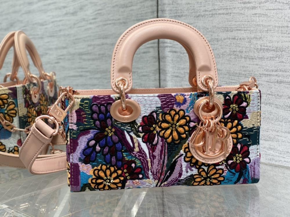Classic Embroidered Top Handle Bag