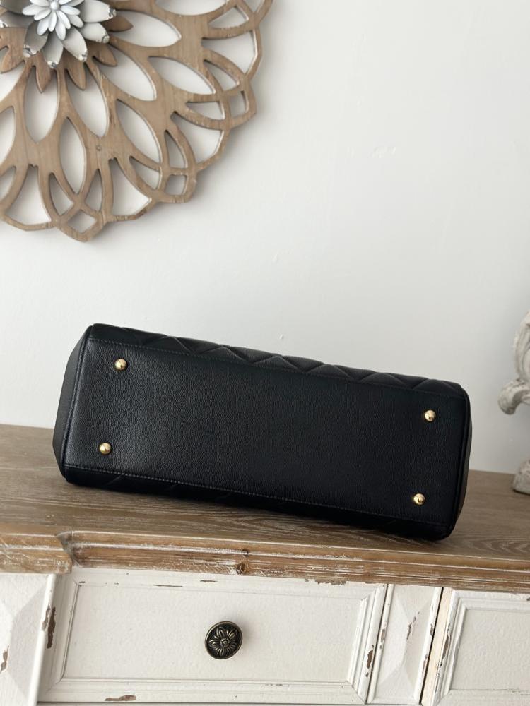 Stylish Leather Top Handle Bag
