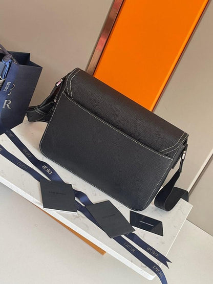 Classic Black Calfskin Shoulder Bag – Limited Edition