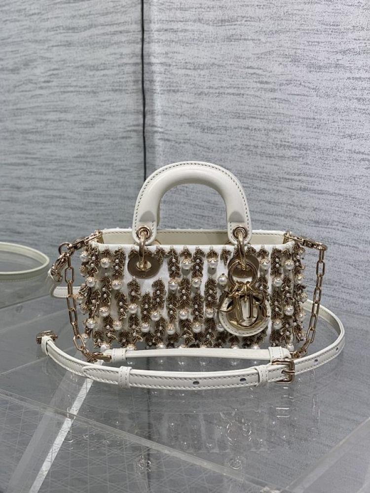 Embroidered Top Handle Bag