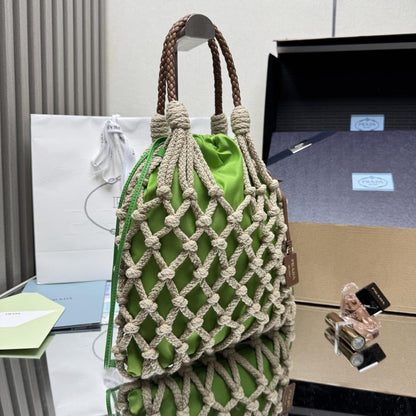Embroidered Leather Top Handle Bag