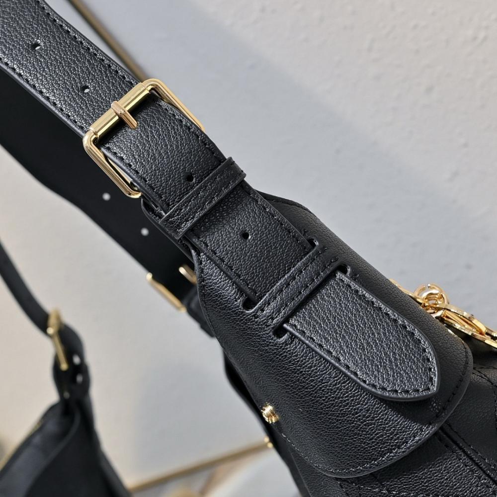 Modern Stylish Gold Embroidered Calfskin Shoulder Bag