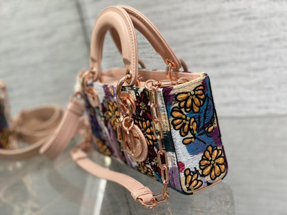 Classic Embroidered Top Handle Bag
