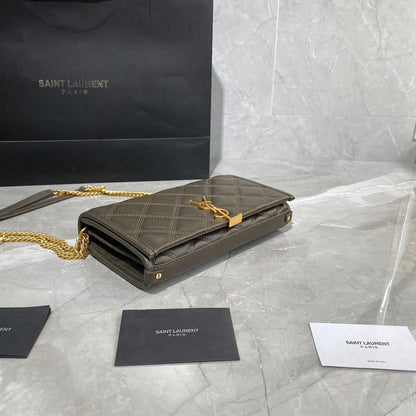 Alma Gold Leather Top Handle Bag