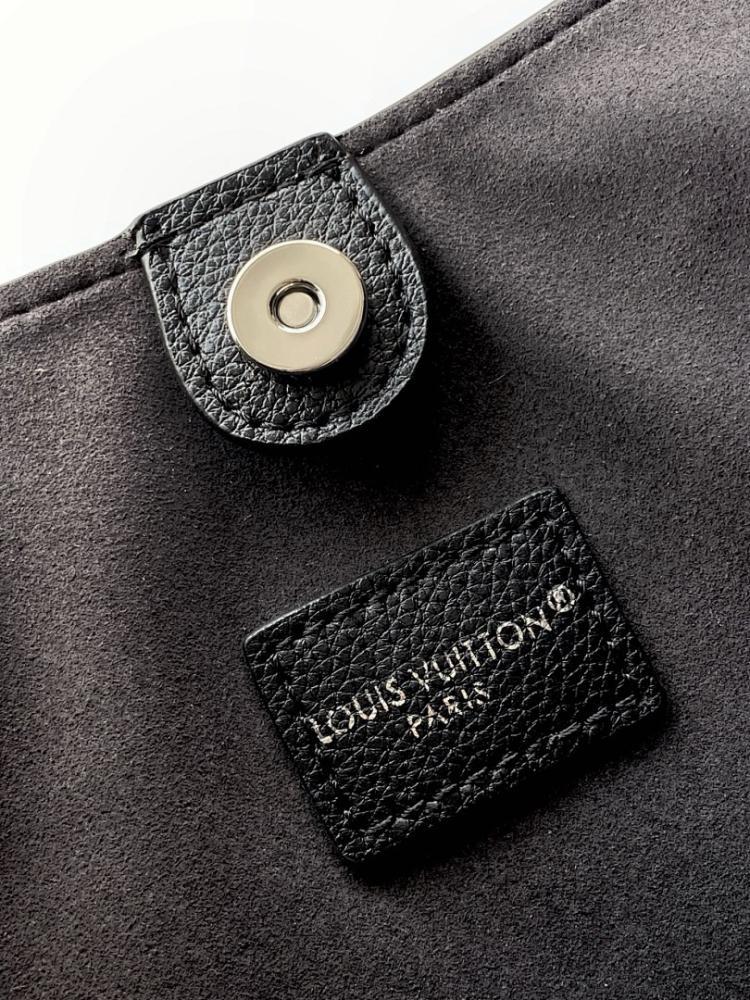 Modern Elegant Monogram Leather Shoulder Bag