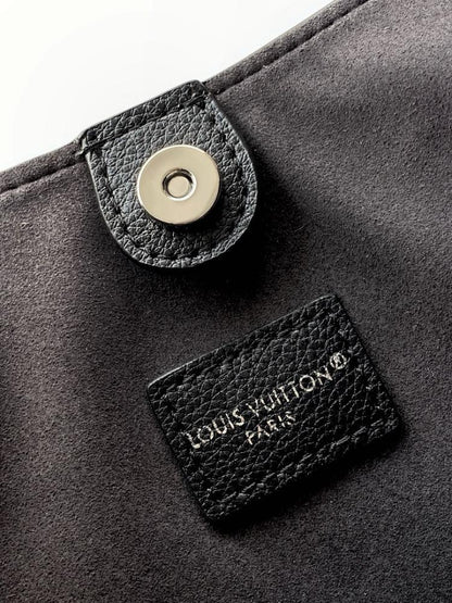 Modern Elegant Monogram Leather Shoulder Bag