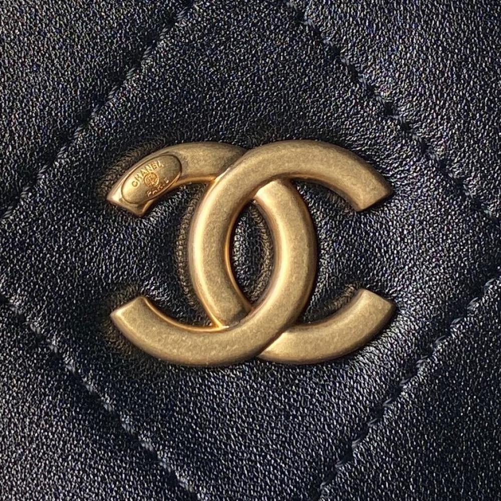 Gold Calfskin Hobo Bag