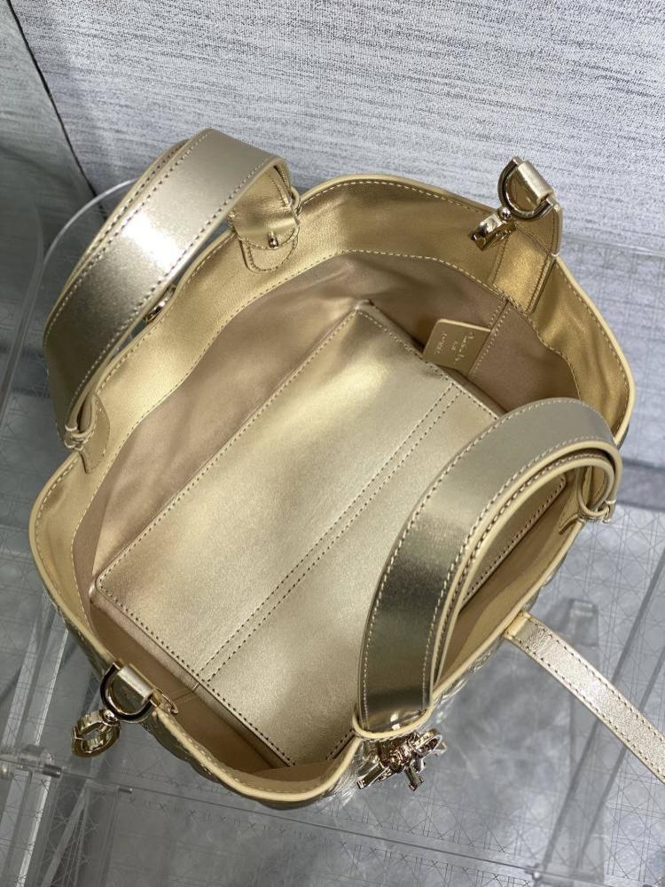 Practical Gold Calfskin Top Handle Bag