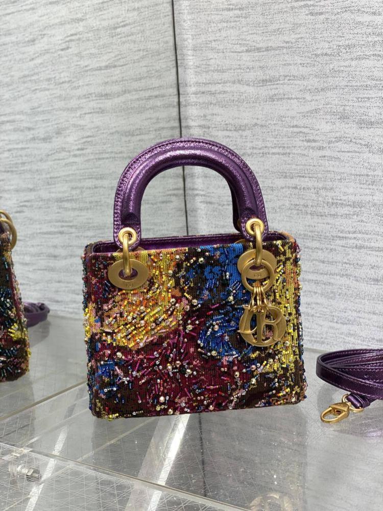 Embroidered Top Handle Bag
