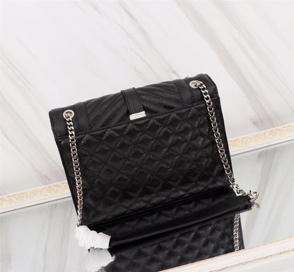 Stylish Refined Leather Top Handle Bag