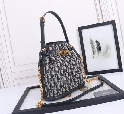 Modern Refined Blue Calfskin Crossbody Bag
