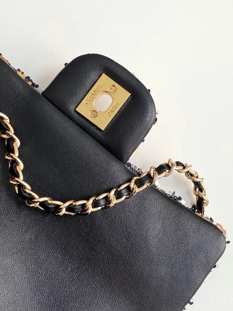 Black Top Handle Bag