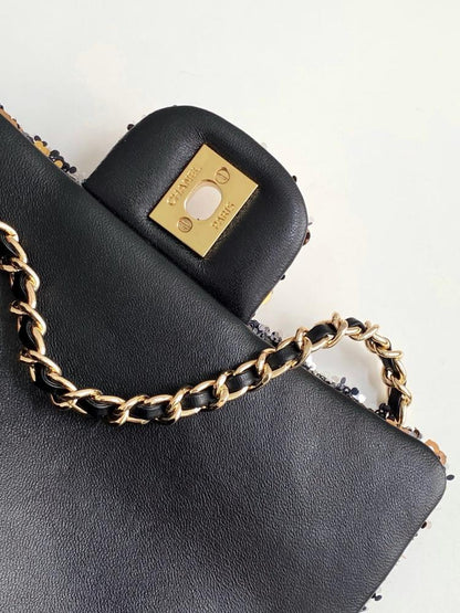 Black Top Handle Bag