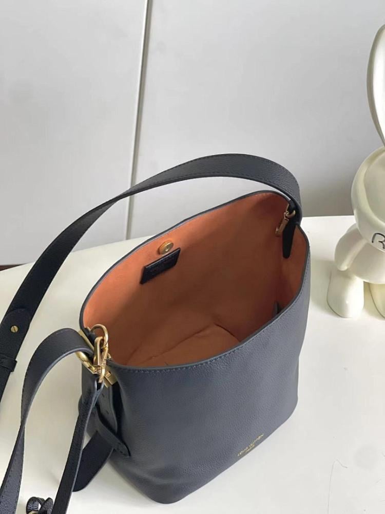 Luxury Refined Monogram Leather Bucket Bag