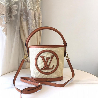 Modern Italian-Inspired Woven Raffia Tote Bag