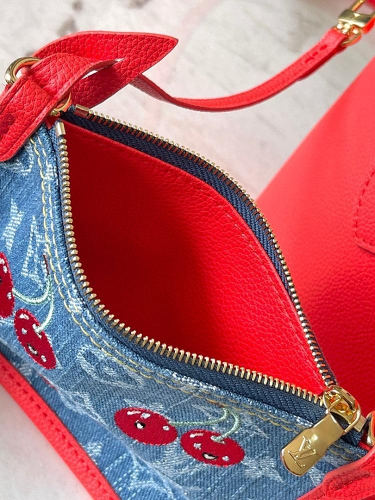 Neverfull Monogram Calfskin Shoulder Bag