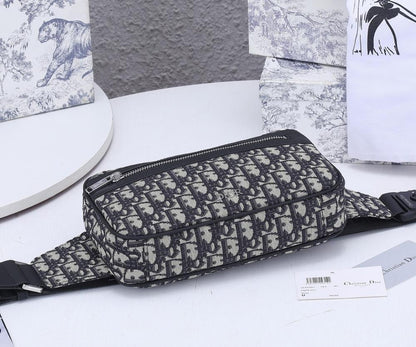 Modern Luxury Black Printed Calfskin Shoulder Bag